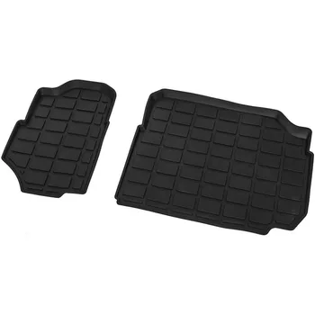 

For Skoda Kodiaq 2017-2020 3-row of seats rubber floor mats 2 pcs/set [Rival 65105002]