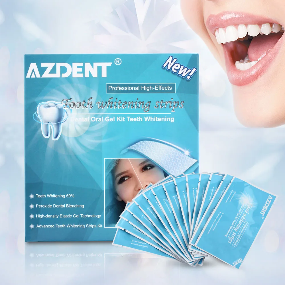 AZDENT New Advanced Teeth Whitening Strips Stain Removal Tooth Whitener