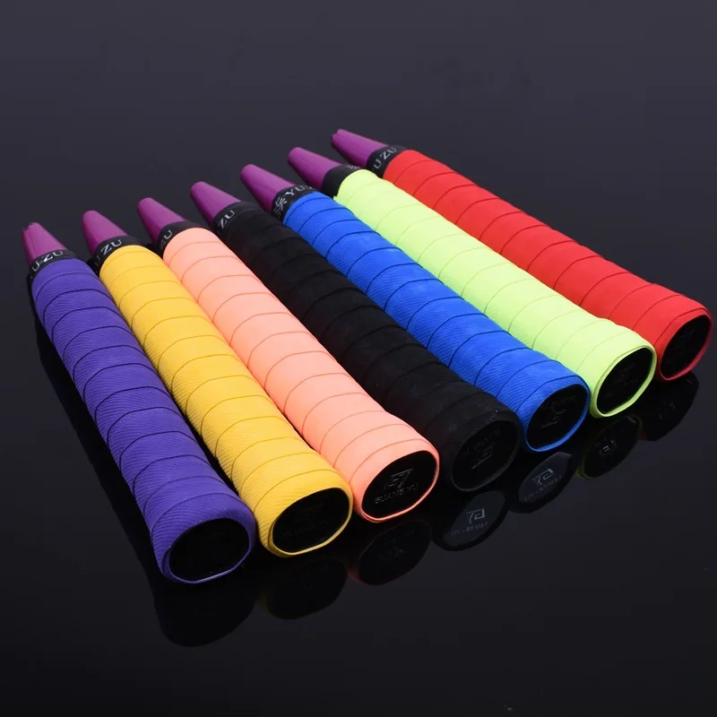 

2Pcs Dry Tennis Racket Grip Anti-skid Sweat Absorbed Wraps Taps Badminton Grips Racquet Vibration Overgrip Sweatband Sports