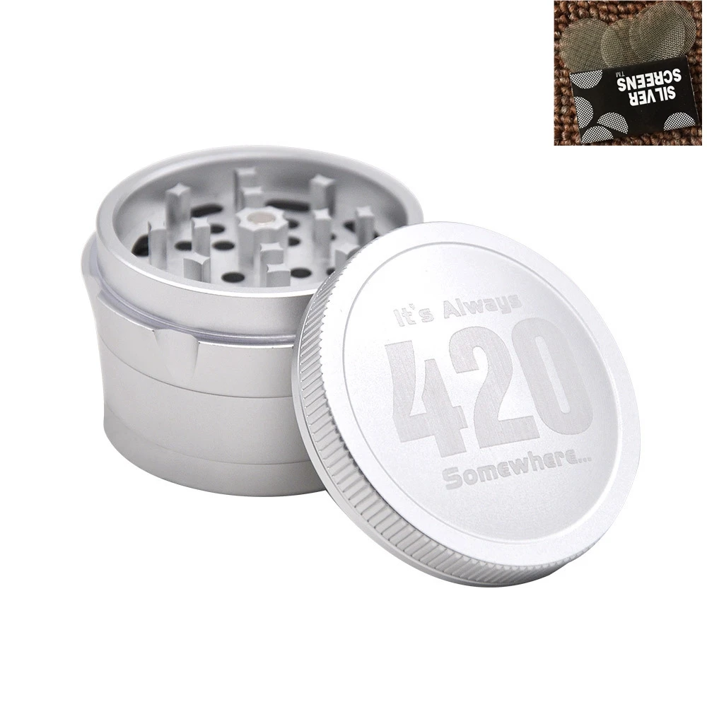 

High-end new products listed 4 layers 63mm420 digital pattern cigarette crusher herb grinder manual abrasives handmade