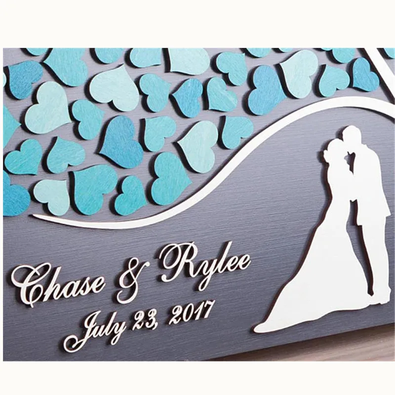 Online Libro de Visitas personalizado en 3D alternativa árbol de corazones boda decoración Libro de Visitas único madera Árbol de la vida regalo de boda
