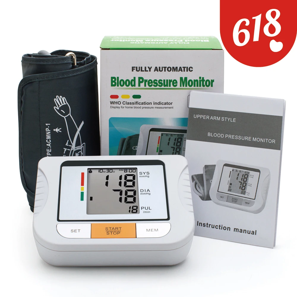 

Yongrow Health Care Upper Arm Blood Pressure Monitor Medical Cuff Hight Blood Pressure Monitor Automatic Measuring