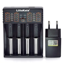 Умное устройство для зарядки никель-металлогидридных аккумуляторов от компании Liitokala: Lii-402 Lii-202 Lii-100 Lii-S2 Lii-S4 Lii-S6 3,7 V 3,2 V 26650 16340 18650 18500 зарядное устройство для никель-металл-гидридных и литиевых аккумуляторов Зарядное устройство+ 5V 2A