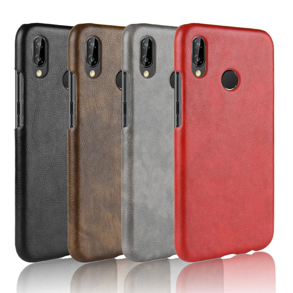 Для Huawei Nova 3e чехол Роскошный Личи искусственная кожа Твердый тонкий для P20 Lite ANE-TL00