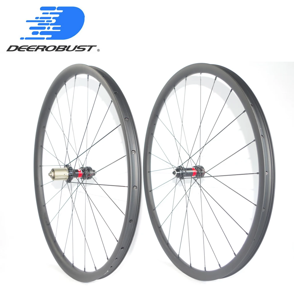

1183g 29er MTB XC GRAVEL tubeless carbon wheels 30mm wide 25mm inner width 22mm deep center lock 6 bolt wheelset 15X100 12x142