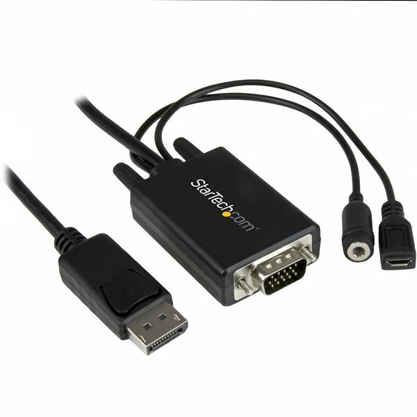 StarTech.com displayport для VGA Кабель Адаптер с Аудио 10ft (3 м) 3 м DisplayPort (D Sub) мужчина черный| |
