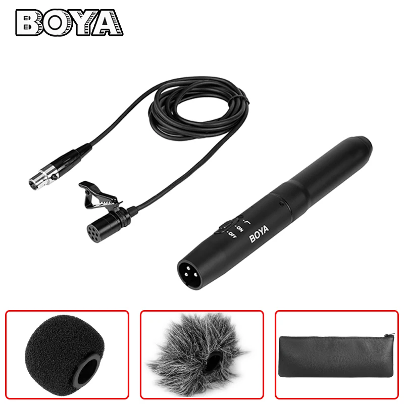 

BOYA BY-M11C Professional Cardioid Lavalier Lapel Condenser Microphone for Interview Documentary Film Theater Stage Video Mic