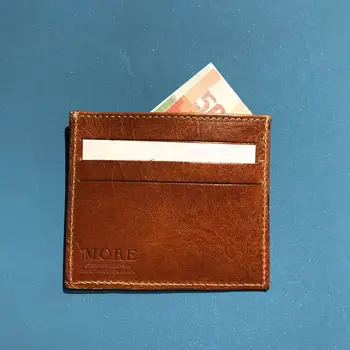 

'MOREVENEZIA CARD HOLDER CARD CASE CASH VACCHETTA GENUINE LEATHER MADE IN ITALY
