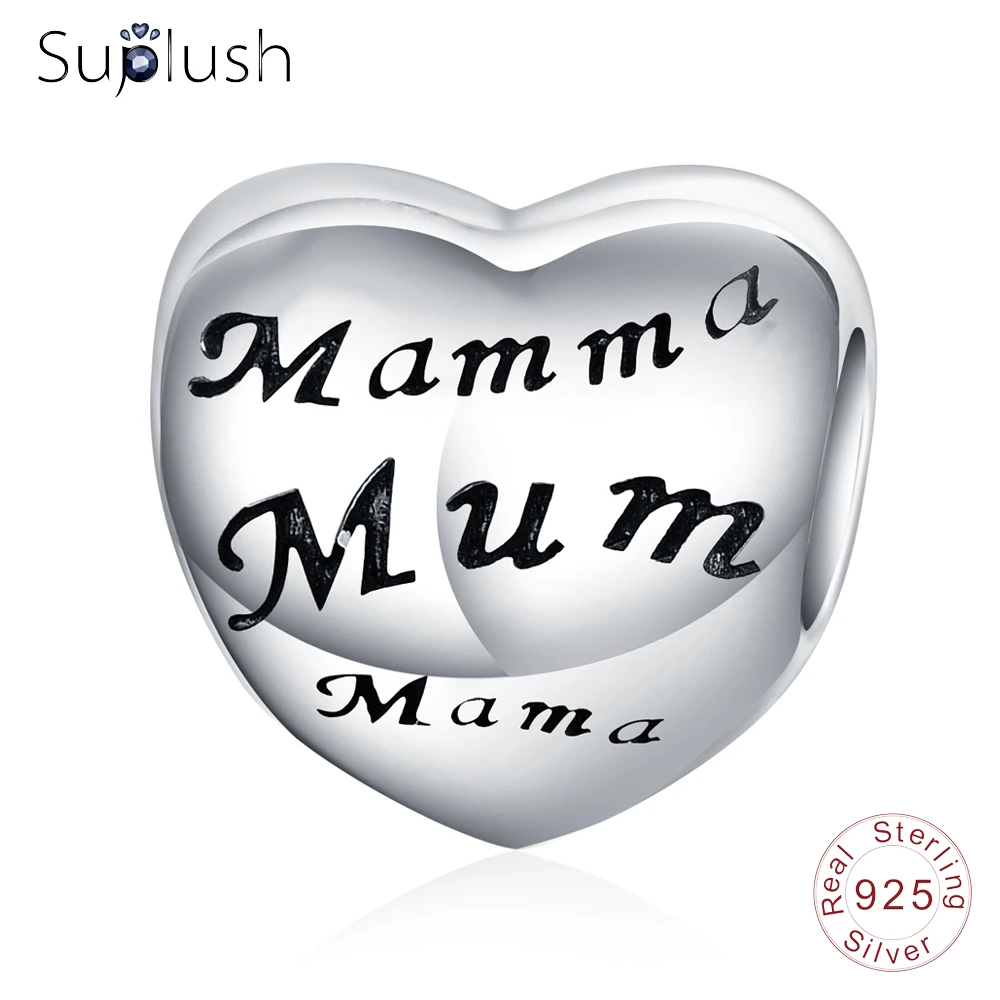 Suplush подлинный Браслет из 100% стерлингового серебра 925 пробы винтажные Подвески с
