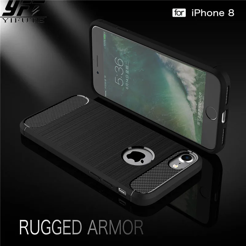 

For iPhone 7 Case Cover Soft Full Cover Slim Silicone shockproof Back Cover TPU silicone material -thin free shippingpping