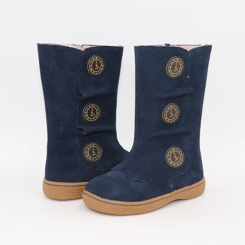Comprar Zapatos para niños botas minimalista para niñas botas de nieve para niños botas de moda Otoño e Invierno 2019 zapatillas de cuero para niños
