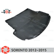 Багажник коврик для Kia Sorento 2012~ багажника коврики Нескользящие полиуретановые грязи защиты багажник Тюнинг автомобилей
