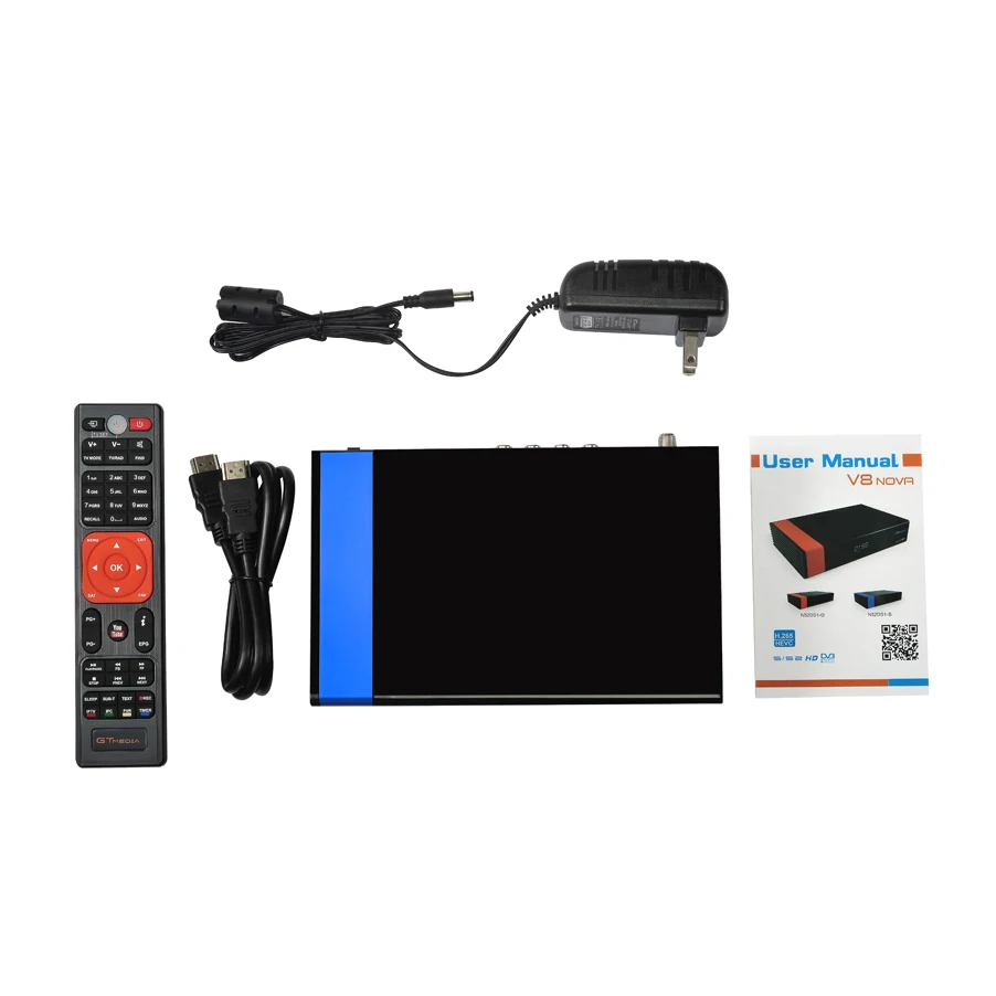 1080P HD DVB-S2 GTmedia V8 Nova Cccam Cline Satellite TV Receiver Built in WIFI power by Freesat V8 Super 3 Years Europe Cline