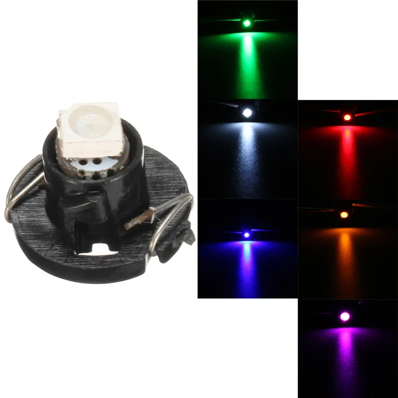 10 шт. автомобиль RGB T4 T4.2 Нео Клин 1-SMD светодио дный приборной тире лампочки для автомобиля лодке