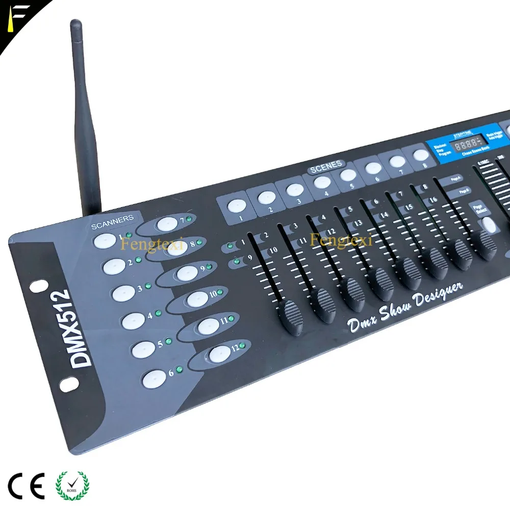 Canais de Fase Movendo a Cabeça Leve para o para o Disco com 2.4g Sistema sem Fio Dmx 512 dj 192ch Dmx512 Controlador Console 192 Disco Equipamentos 6 Efeito de Iluminação de palco