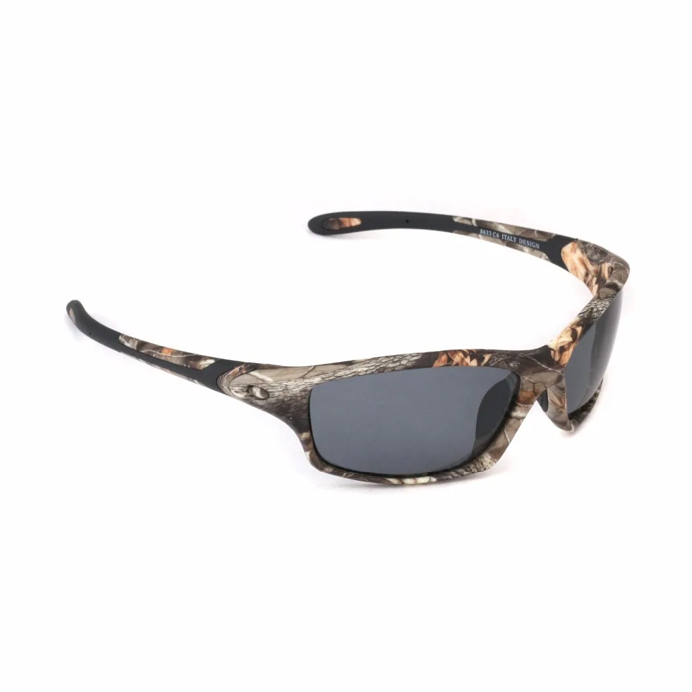 Камуфляж поляризованных солнцезащитных очков Для мужчин рыбалка очки с камуфляжная оправа Защита от ультрафиолетовых лучей Велоспорт походные очки gafas de sol hombre. A09