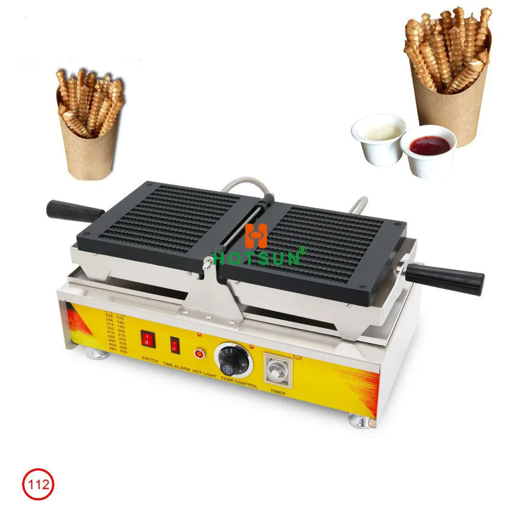 Free Shipping Commercial Nonstick Electric Waffle Fries Maker Iron