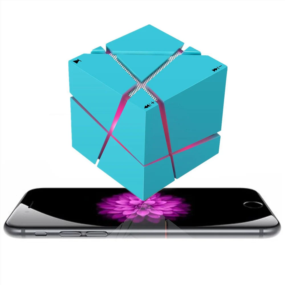 Портативный Hi-Fi беспроводной динамик s Bluetooth светодиодный Cube динамик для Xiaomi Xiomi iPhone сабвуфер стерео Altavoz супер бас Громкая связь
