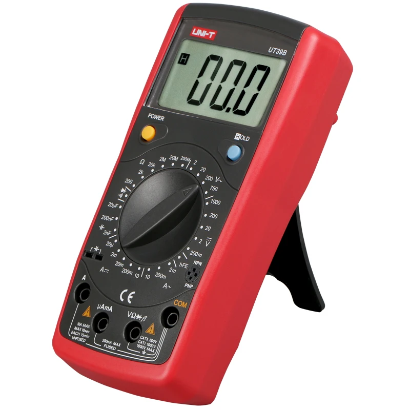 Goede UNI T UT39A UT39B UT39C UT39E Manual range Digitale Multimeter; diode test Transistor Temperatuur Frequentie Capaciteit test
