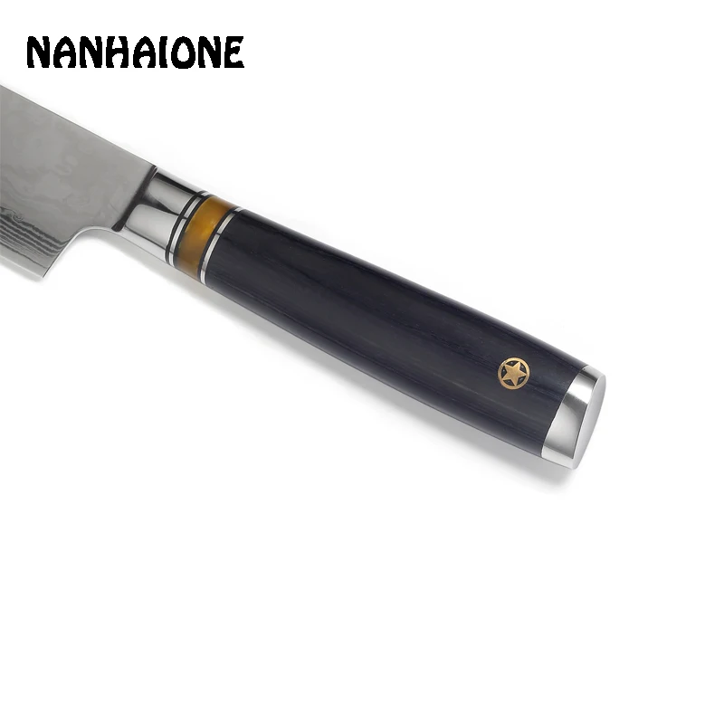 NANHAIONE 8 дюймов дамасский нож шеф-повара из нержавеющей стали устройство резки овощей и фруктов острый Мясорубка нож кухонный инструмент CL111