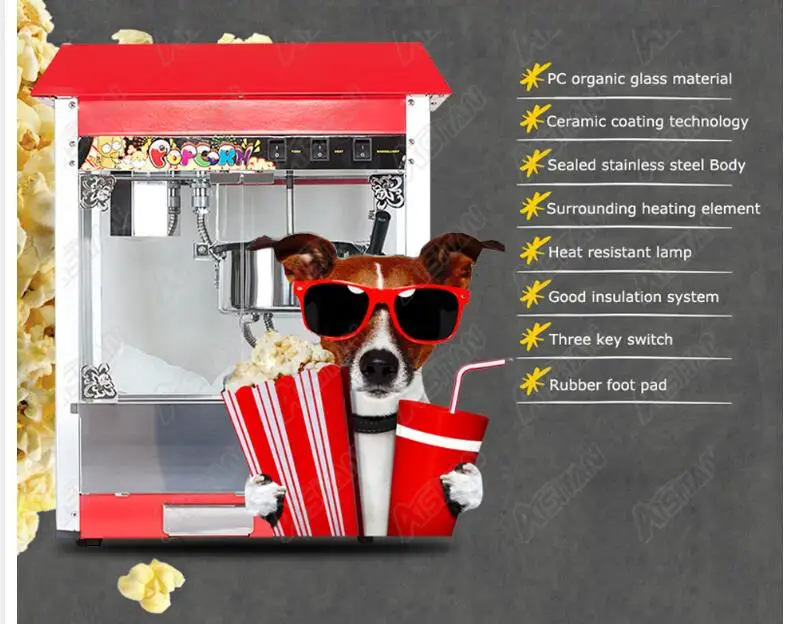 VBG1608 Commericial automatic popcorn machine with big volume
