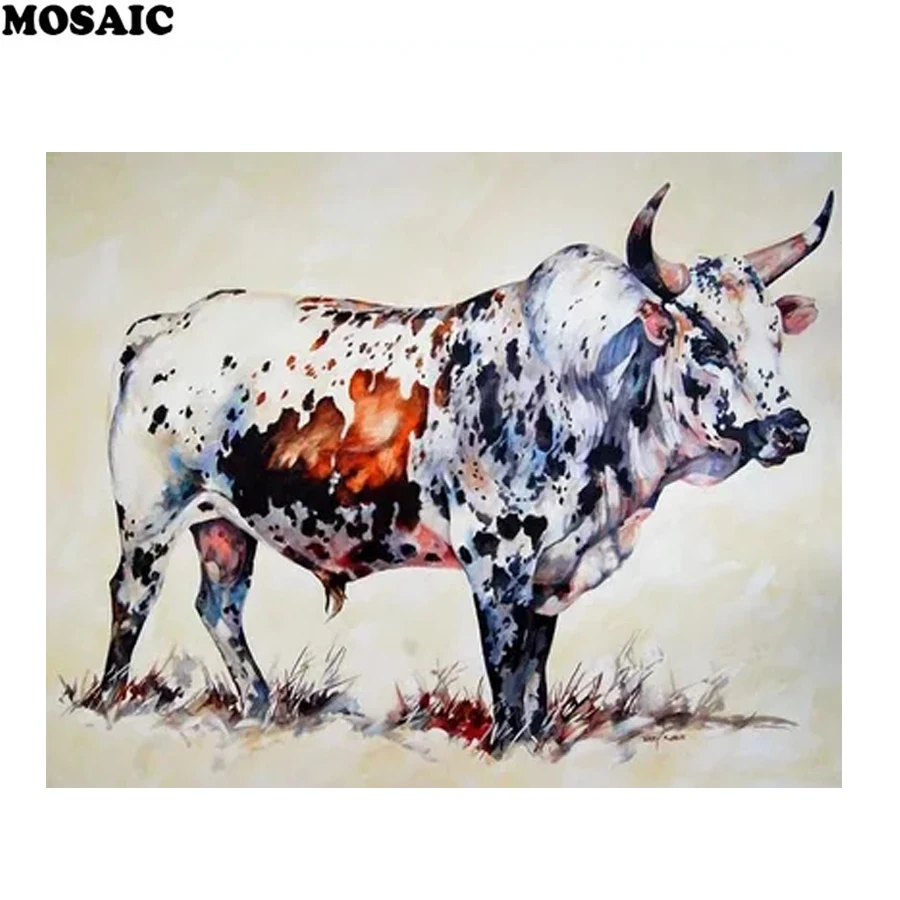 Diamond Painting 3D &quotcow&quot Embroidery 5D DIY Cross Stitch Mosaic Needlework Full Picture home Decoration | Дом и сад