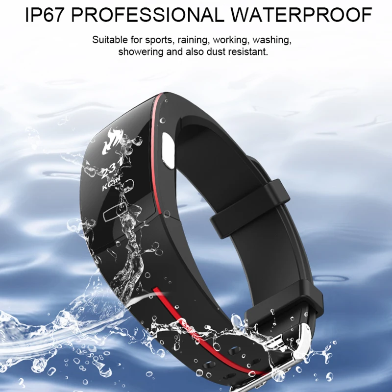 

Blood Pressure Fitness Smart Watch Men Women Heart Rate Tracker Sport Fitness Bracelet IP67 Waterproof Smart band PK Mi band 2