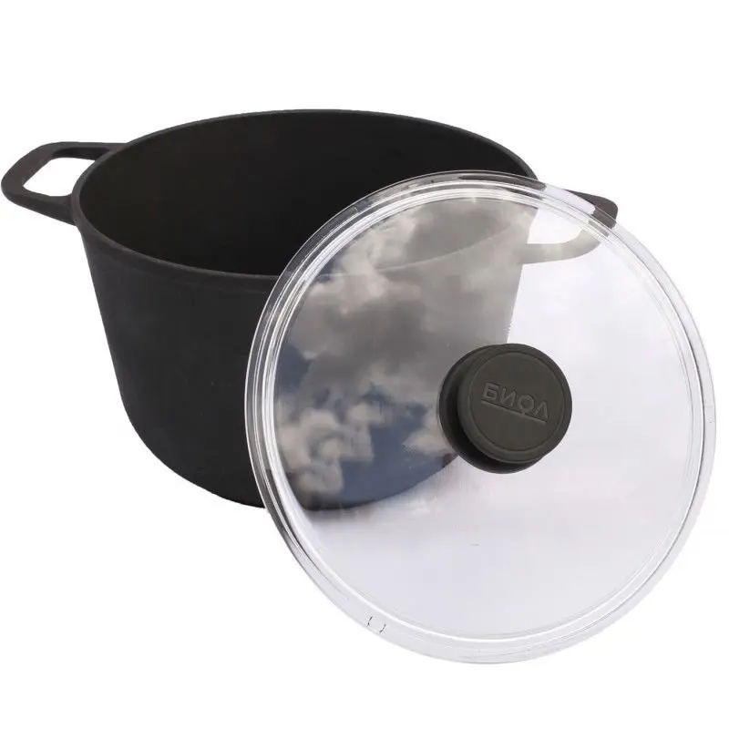 Kopen Koekenpan ketel gietijzer met glazen pot cower hand grill koffie pot bowler pan koekenpan mok 0203c