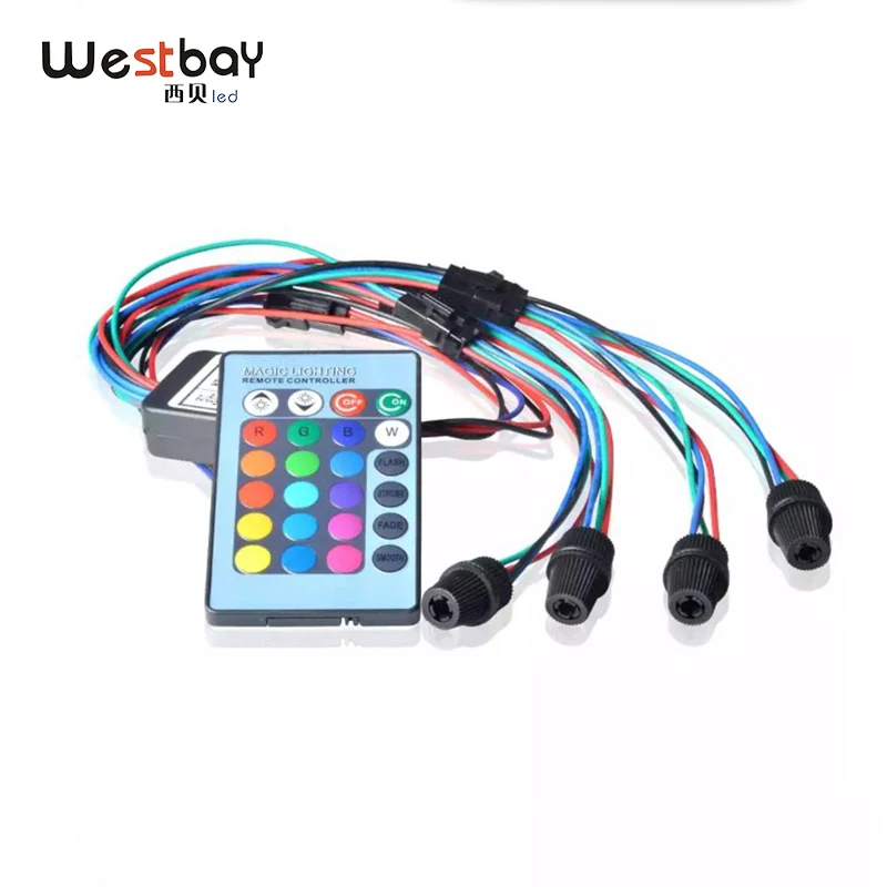 

Westbay 2W RGB Optic Fiber Light Engine LED Optical Fiber Light Source Adjustable Lightness Light Source for Car Decoration