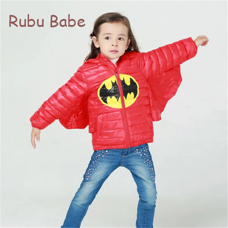 Batman Jacket 2017 Autumn Winter Jacket For Boys&girls Infant Coat Kids Twist Hooded Warm