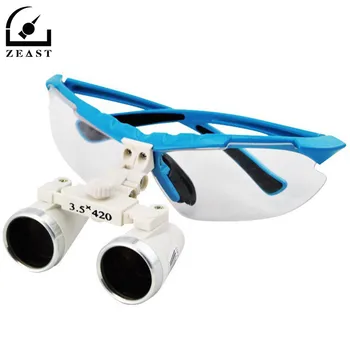 

Dental Surgical Loupe Magnifier, Binocular Magnifier with LED Head Light Lamp Free shipping Dental Loupes 3.5X420mm