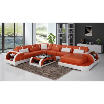 

2020 new living room sofa leather luxury fancy sofa set 7 seater
