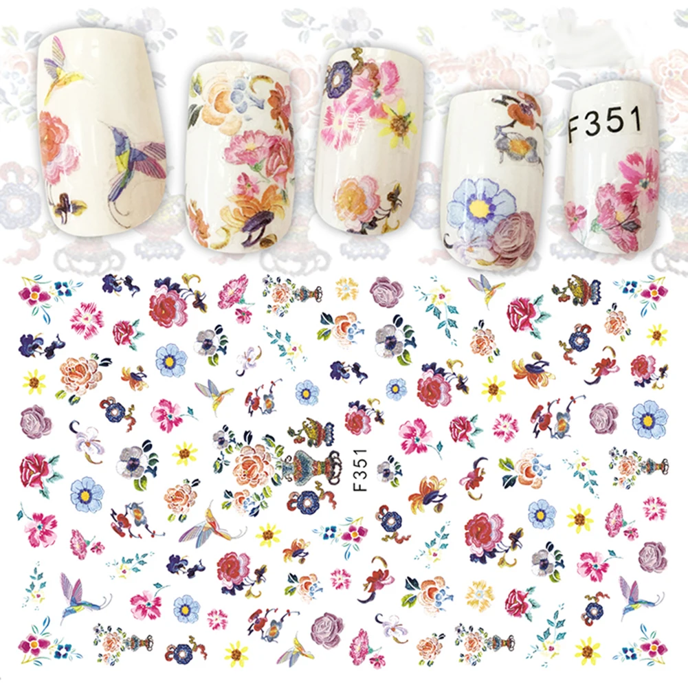 Multi-pattern Nail Art Floral Sticker Women Fingernail Manicure DIY Decal Decor | Красота и здоровье
