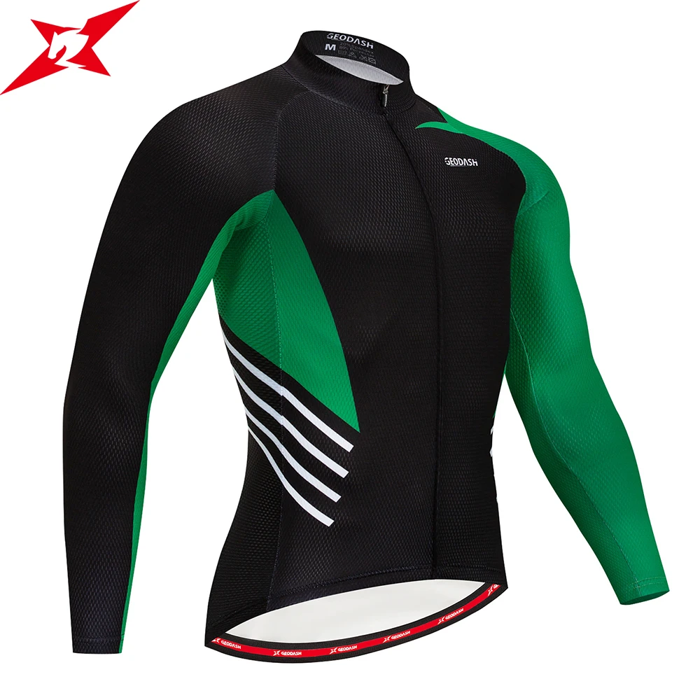 

GEODASH Good Quality Cycling Jersey Man 2019 Cycling Long Sleeve Shirt Breathable Cycle Jersey Quick Dry Mtb Mtb Clothes
