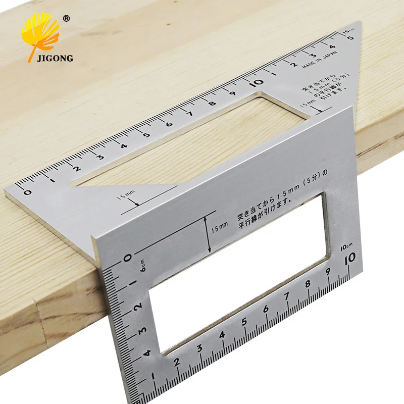  Aluminum Alloy woodworking Multifunctional Square 45 degrees 90 degrees gauge Angle Protractor Over