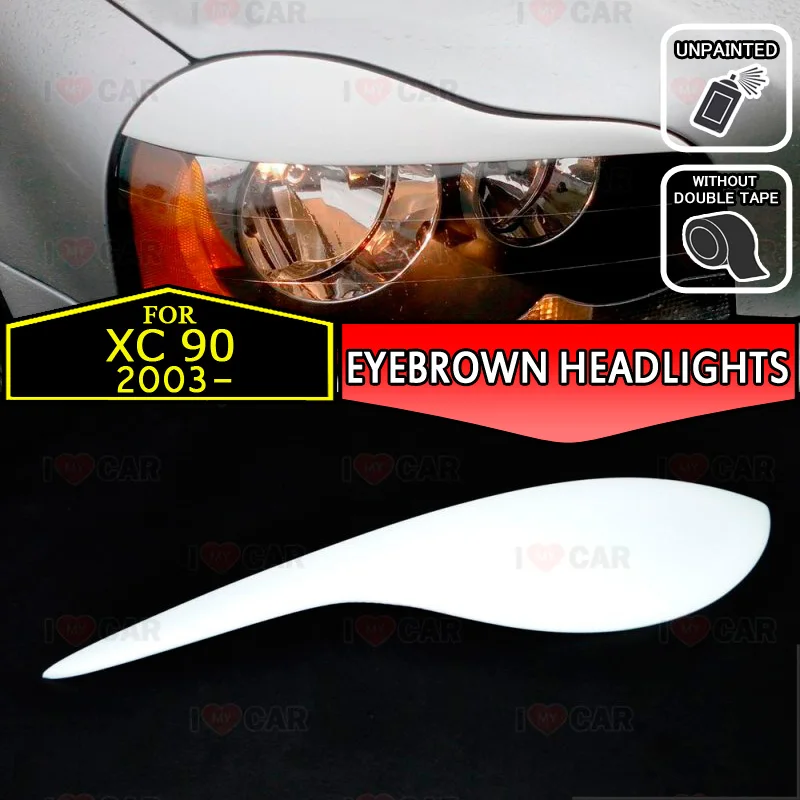 

For Volvo XC 90 2003- eyebrows headlights eyelids car styling trim stickers cover brows eyelids trims tuning decoration