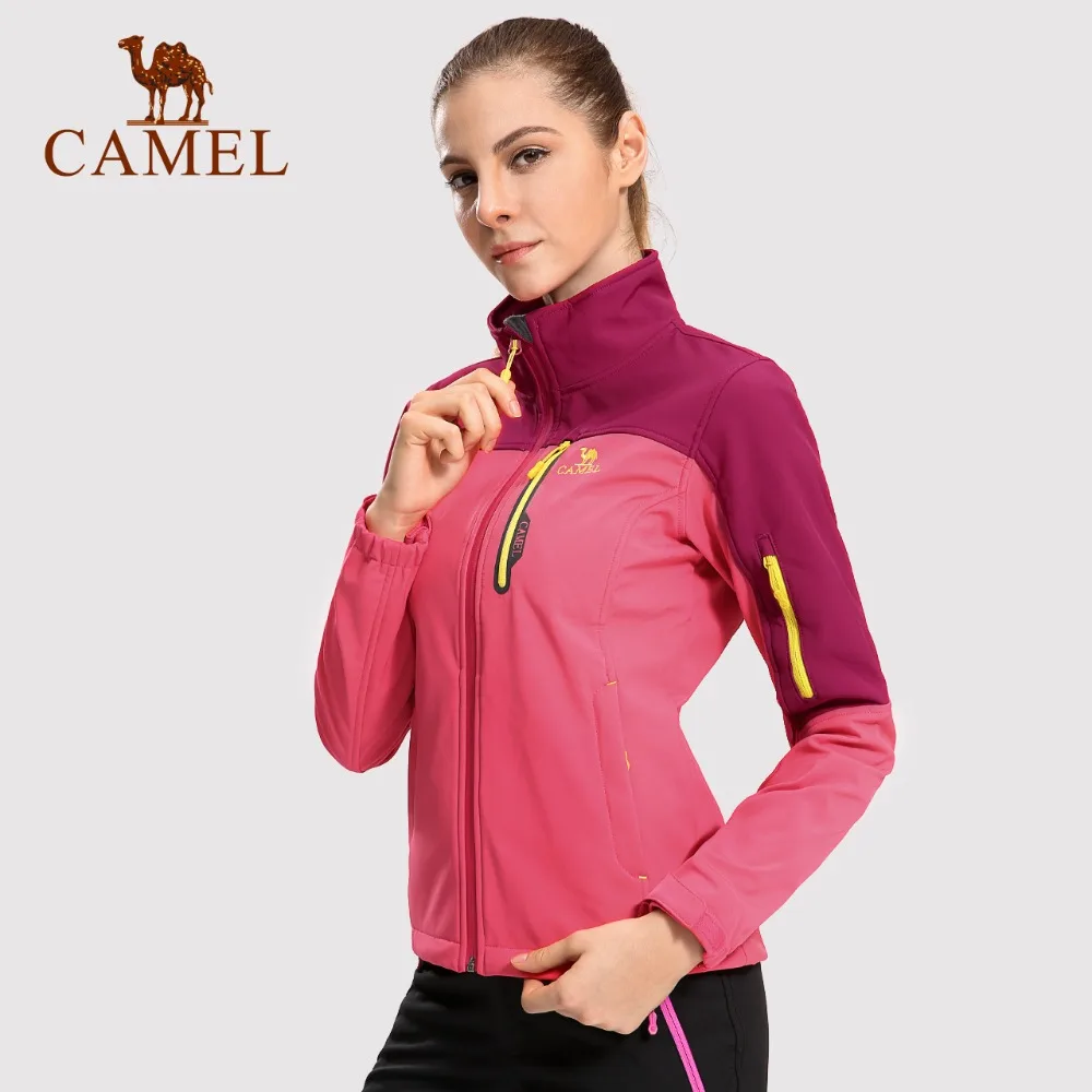 

CAMEL Spring Autumn Mens Softshell Hiking Jackets Female Outdoor Camping Trekking Climbing Coat For Waterproof Windproof