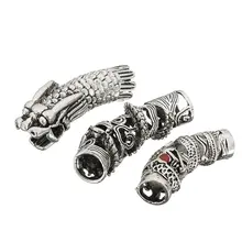 3 шт. тибетские серебряные бусы для волос с драконом, металлические кольца для волос, бусины для дредов, заколки для волос, аксессуары для наращивания волос
