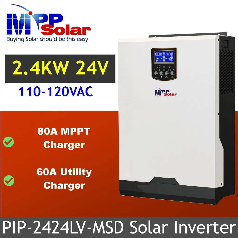 110vac 3kva 2400w Solar Hybrid inverter + 80A mppt solar charger