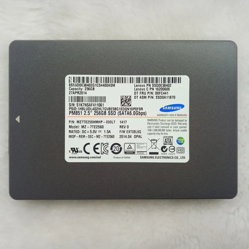 Оригинальный новый 256G SSD0A11870 PM851 2 5 &quotSATA6.0Gbps 00F441 45K0668 00XK734 00XK727 00KT018 00KT047 00KT009 fc439