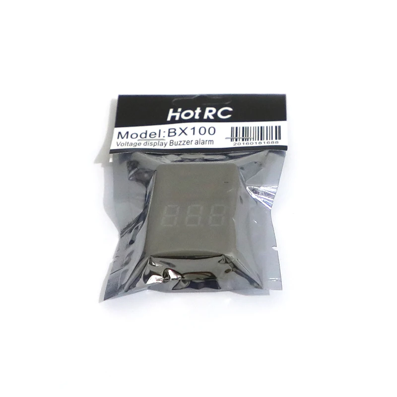 HotRc BX100 1-8S Lipo Battery Voltage Tester/ Low Voltage Buzzer Alarm/ Battery Voltage Checker with Dual Speakers