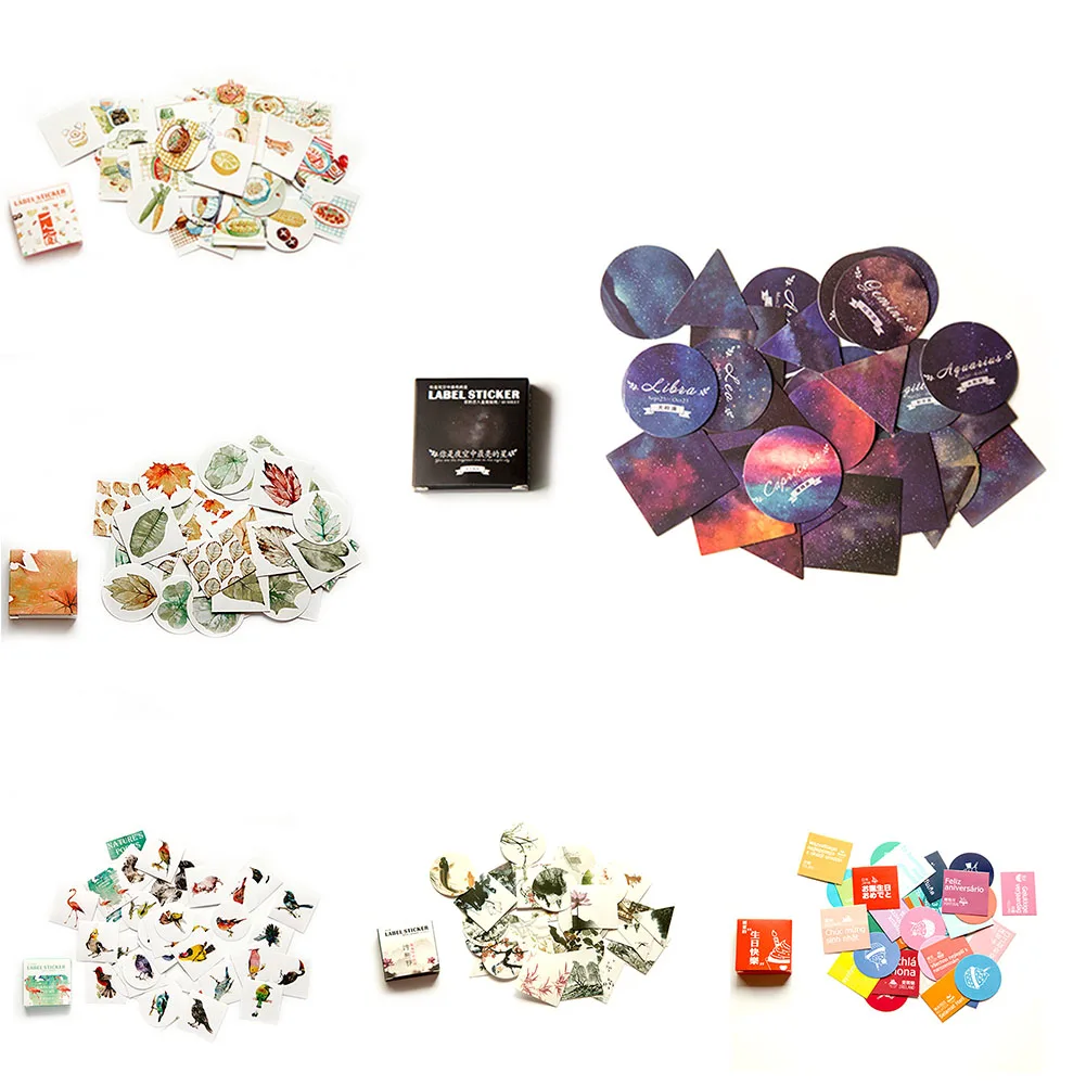 

150 Pcs/pack 38*38mm Kawaii Cartoon Mini Paper Lable Stickers School Decoration DIY Scrapbooking Sticker Cute Stationery