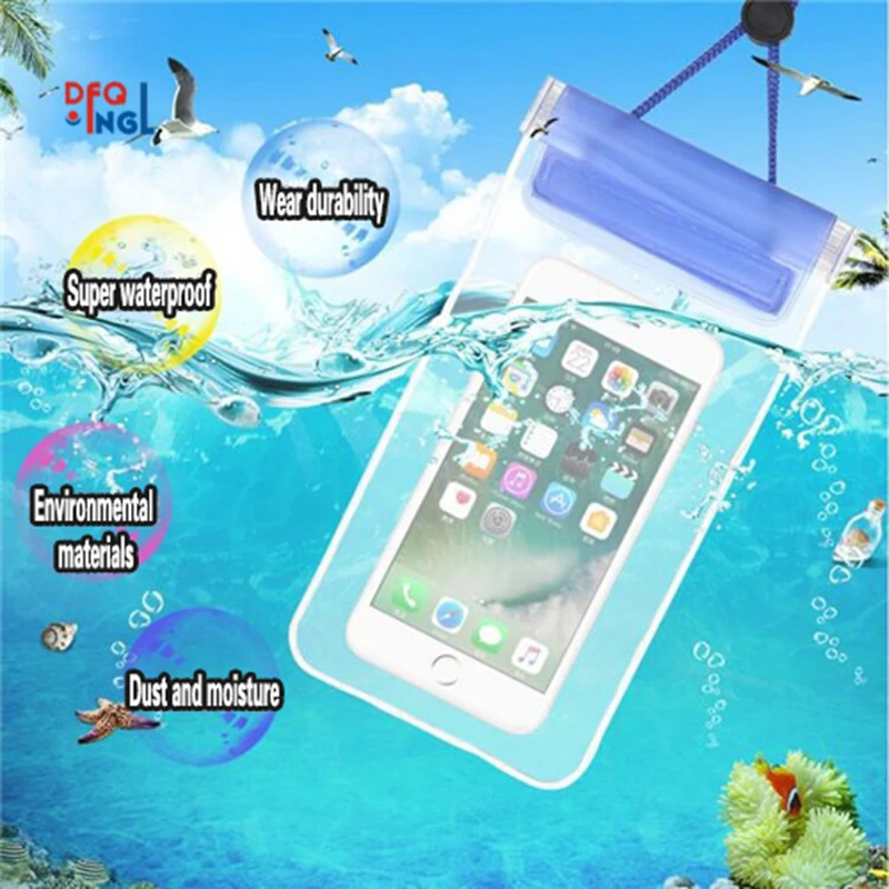 Водонепроницаемый подводный ПВХ посылка мешок дайвинг сумки для iPhone открытый