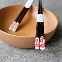 1 пара ручной работы японские натуральные деревянные палочки для еды высшего класса многоразовые палочки для суши домашняя кухонная посуда