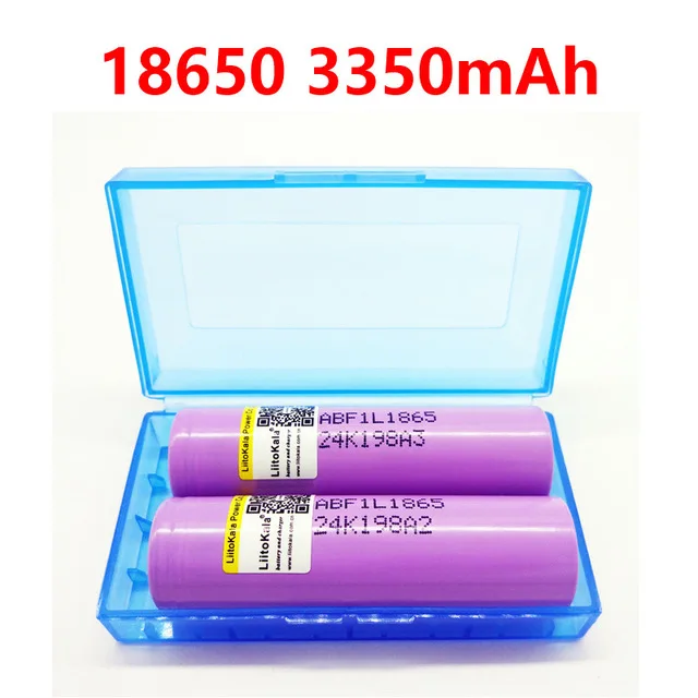 2 шт. liitokala flii оригинальный 3 6 В 18650 INR18650 F1L 3350 мАч 4 в перезаряжаемая батарея для