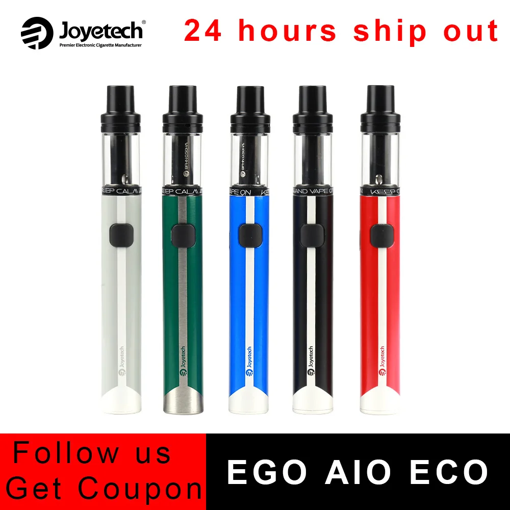 

Original Joyetech EGO AIO ECO Kit Electronic cigarette 650mAh built in battery VS EGO AIO Starter vape kit