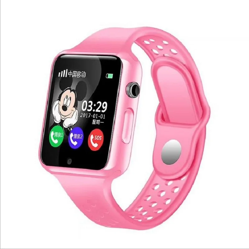 Kids Smart Watch with 2G SIM Card GPS Positioning Boy and Girl Touch Screen Monitor Student Gifts Cute Smart Phone Watch