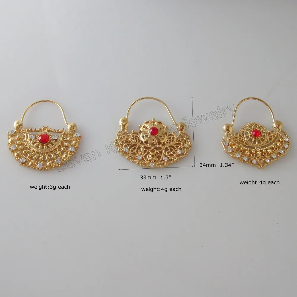 

MIN ORDER 10$ CAN MIX DESIGN/NEW HANDBAGS SHAPED THREE STYLES - YELLOW GOLD GP FILLED HOOP 1.3*1.34" EARRING WITH RED CLEAR CZ