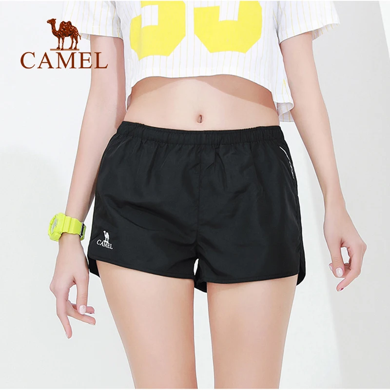 CAMEL спортивные шорты для йоги для женщин, для спортзала, фитнеса, бега, тренировки, полиэстер, пуш-ап, высокая эластичная талия, наряд