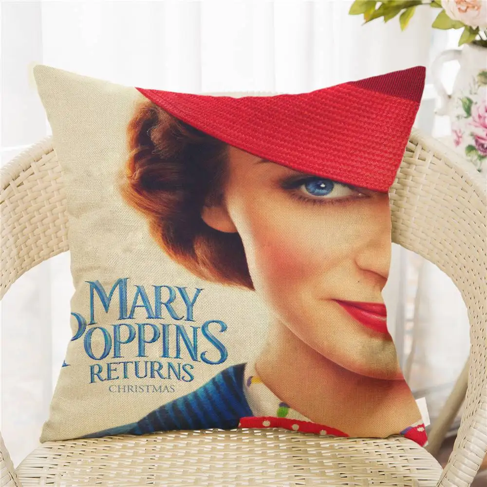 Mary Poppins фильм персонажи искусство Dakimakura хлопок Декоративная Подушка, Лен крышка 45x45 см для дивана наволочка для подушки стула домашний декор - Цвет: 1